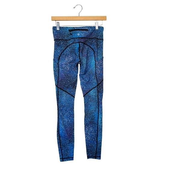 Lululemon Pace Rival Womens Leggings Blue 4 Athletic Athleisure Celestial Boho - Picture 4 of 11